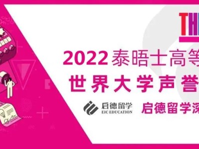 刚刚!泰晤士2022年度高等教育世界大学声誉排名发布!