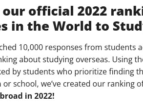 2022年全球十大最佳留学国家排行榜